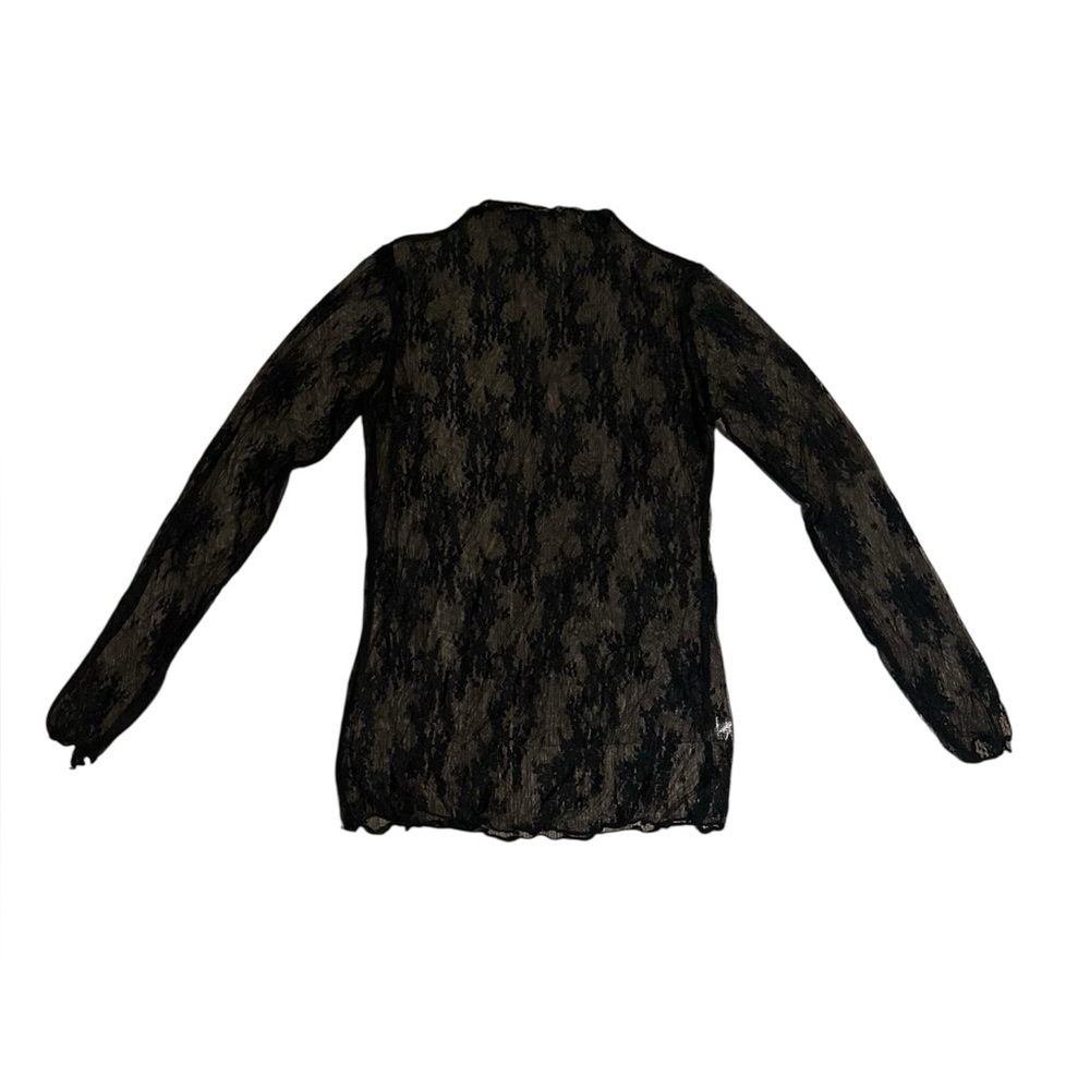 Black Lace Long Sleeve Top
